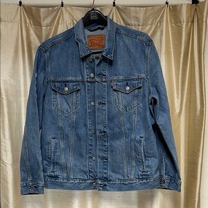 Levi's Classic Blue Denim Trucker Jacket red tab 2XL